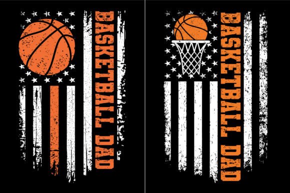 Basketball Dad American Flag Design: A Patriotic Graphic for Every Season