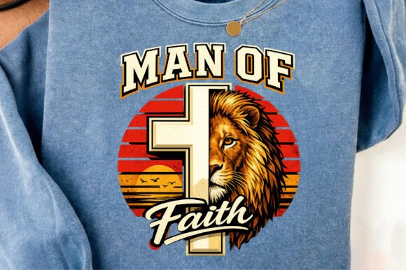 Man of Faith Lion Cross Shirt Design: A Symbol of Strength