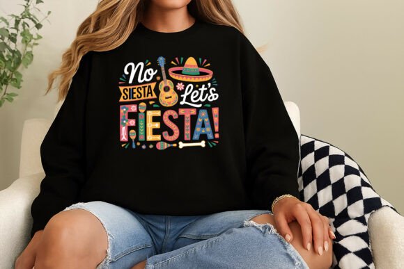 No Siesta Let's Fiesta Design: A Vibrant Visual Asset