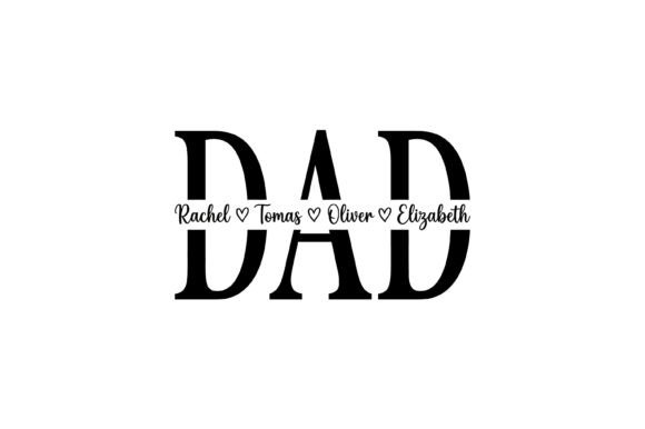 Personalized Dad Name Heart Design