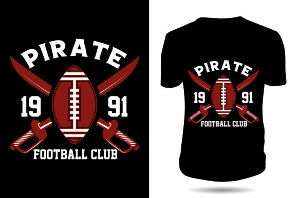 Pirate American Football Tshirt Design: Unleash Your Creative Spirit