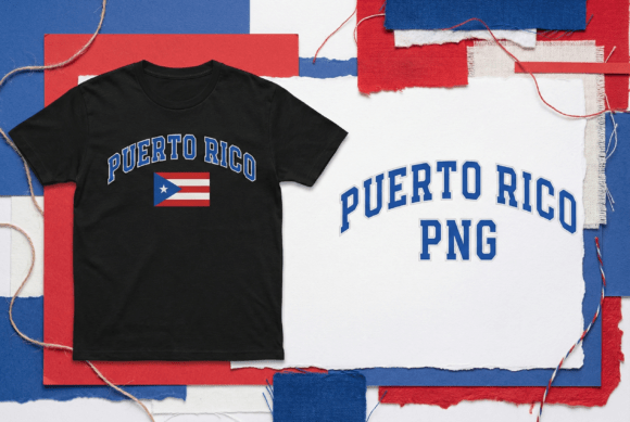 Puerto Rico Flag Typography Shirt Design