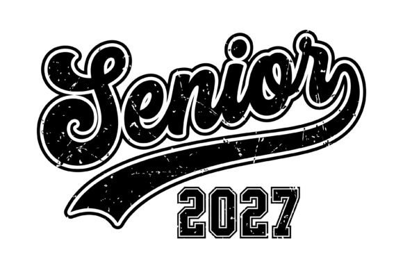 Senior 2027 Vintage Typography Design: A Timeless Asset