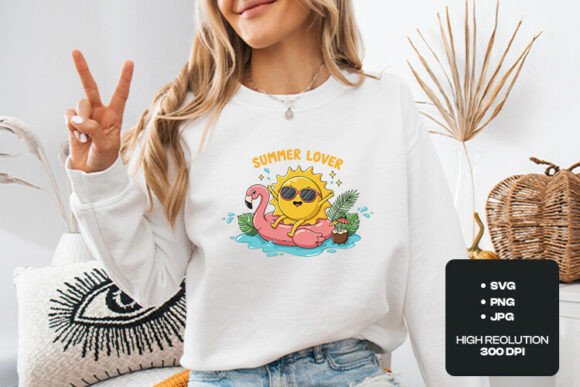 Summer Lover Cute Sun SVG Design: A Burst of Sunshine for Your Projects